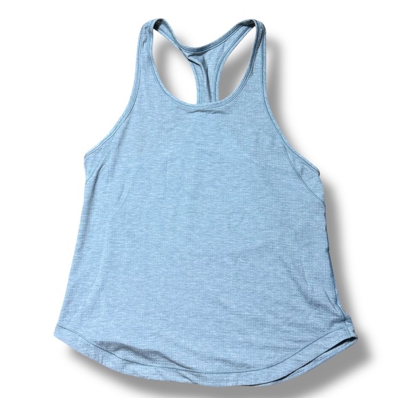 Lululemon Racerback Tank Top Breathable Athletic Workout Top Blueish Gray Sz 8 - Picture 9 of 10